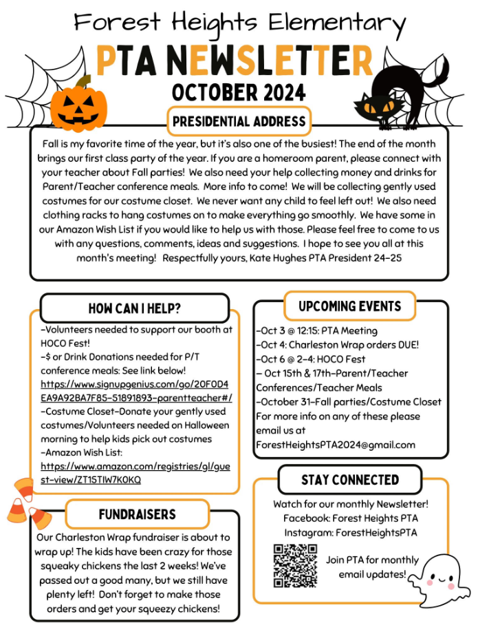 PTA October Newsletter