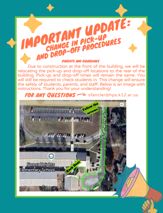 drop off and pick up map