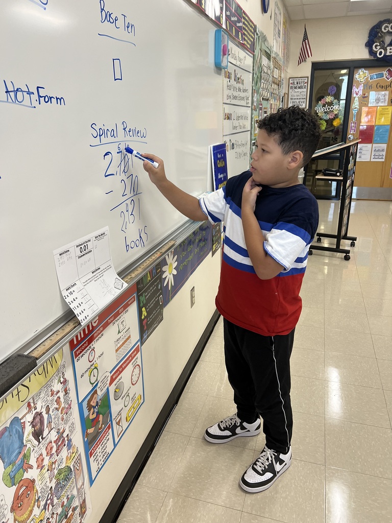   🔢📚 Math is more fun at Harrison Middle School! Mrs. Campbell’s 5th Grade Lions are mastering Place Value with smiles and school spirit. 🦁💙💛 #GoGoblins #HMSMath  