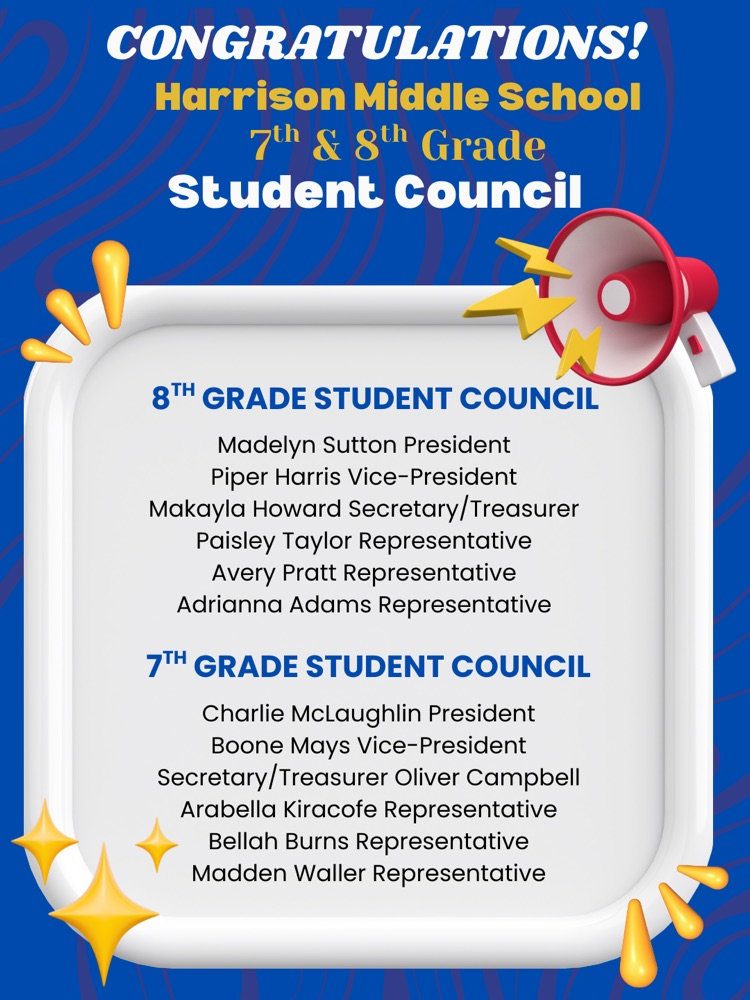 HMS 7th and 8th Grade Student Council Officers