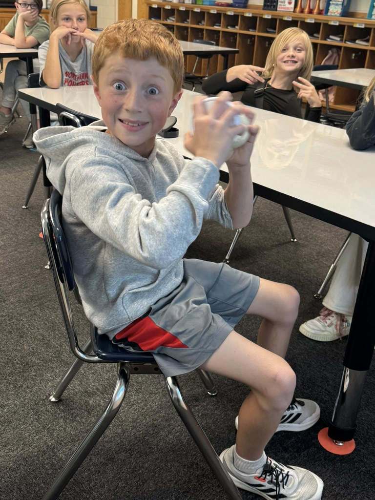 student in classroom