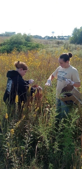 🌾 On Tuesday, 2nd Period EAST partnered with Chas McCoy from The Nature Conservancy along with Joan Lipsmeyer and her husband to collect prairie grass seeds. These seeds will be used to replant areas impacted by the road construction on Goblin Drive.  💡 The experience also inspired fresh ideas for future EAST projects connected to Baker Prairie—exciting things ahead!