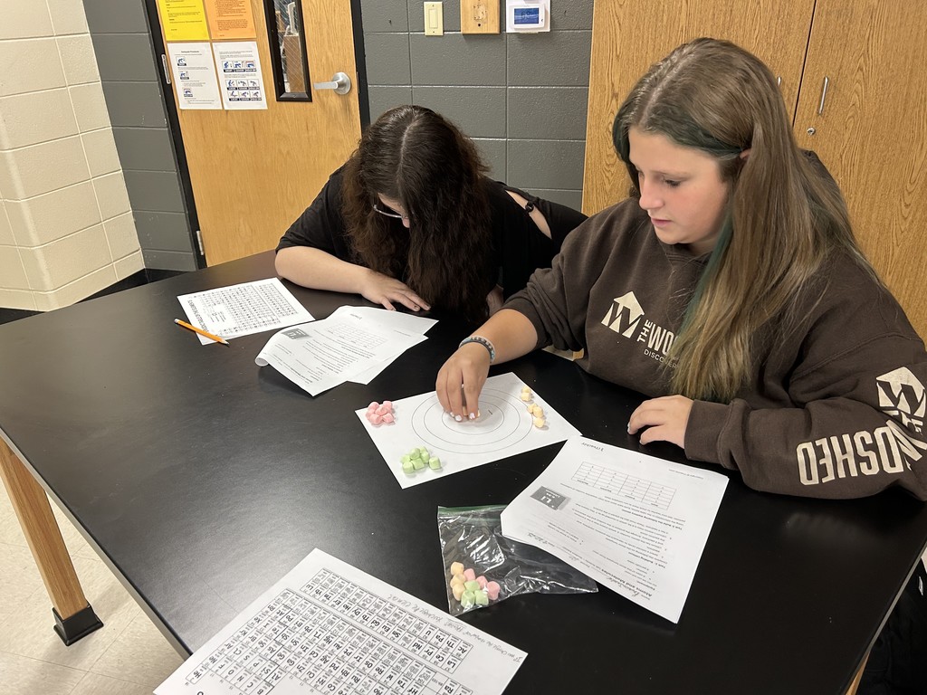 Subatomic particles never tasted so fun!  Mrs. Scoggins’ 7th Grade Science students participated in a “Build an Atom” lab using marshmallows to model subatomic particles. This engaging activity helped deepen their understanding of atomic structure and atomic numbers.