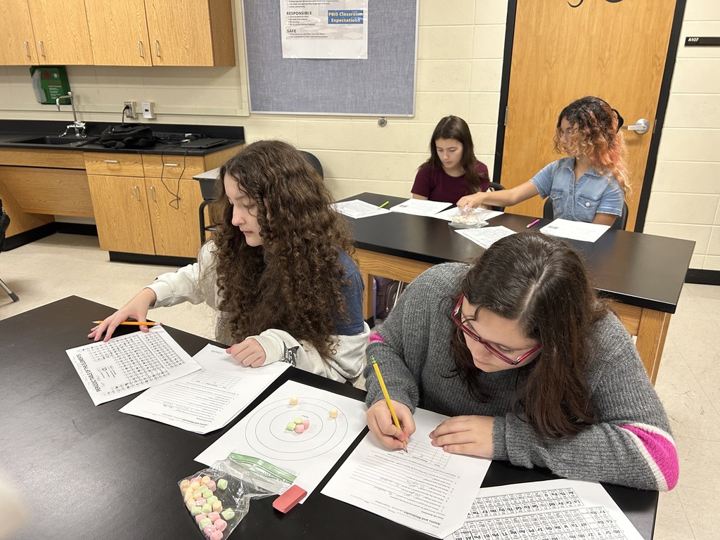Subatomic particles never tasted so fun!  Mrs. Scoggins’ 7th Grade Science students participated in a “Build an Atom” lab using marshmallows to model subatomic particles. This engaging activity helped deepen their understanding of atomic structure and atomic numbers.