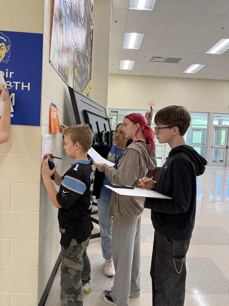 🤣 Mad Libs + Math = Fun! ✏️ “Mr. Jones was flying a kite with Lady Gaga at Starbucks… in a police car… wearing gorilla costumes… while wrestling a bear 🐻👮🦍☕ because they wanted to impress everyone!”  Mr. Villines’ and Mrs. Yancey’s math crews had a blast sharpening their skills in combining like terms while solving this wild puzzle. Who says math can’t make you laugh?! 🎉  #MathFun #MadLibs #MiddleSchoolMath #HMS #LikeTerms #MathIsCool #LearningCanBeFun #GoblinPride 💙📚