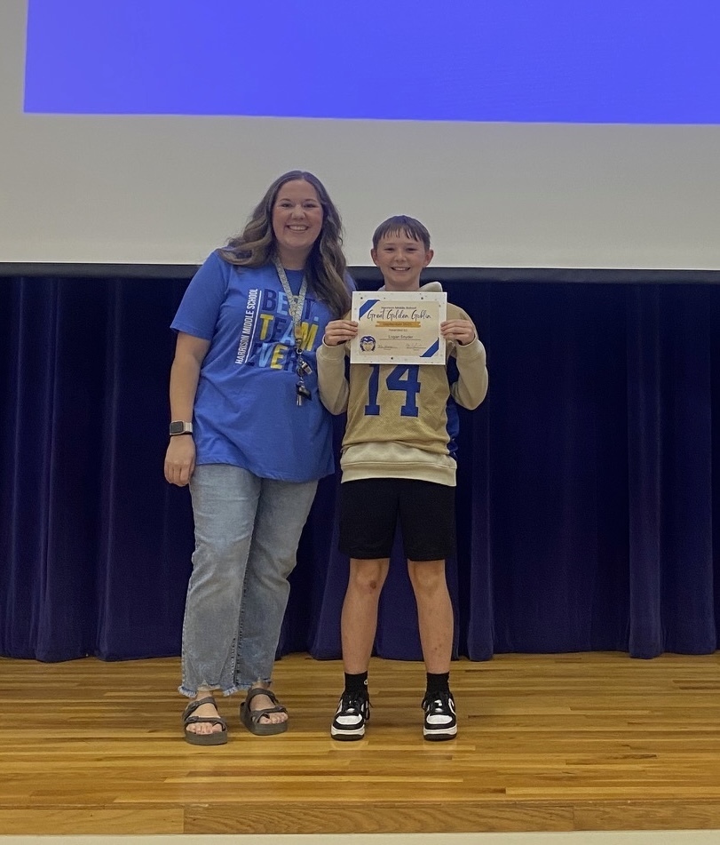 🎉 Shoutout to our 6th Grade Great Goblins—September Students of the Month! 💙💛 We are so proud of you!  #HarrisonMiddleSchool #GreatGoblins