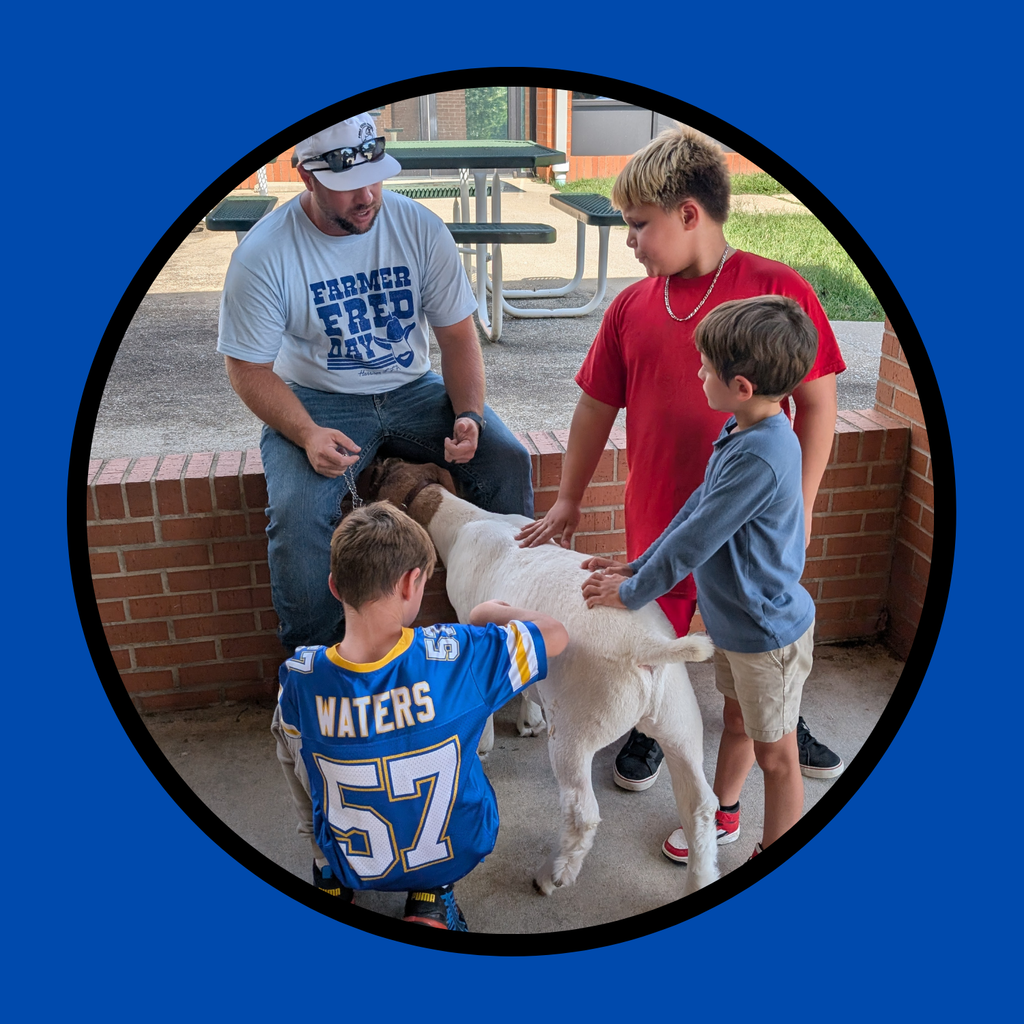 students with animals