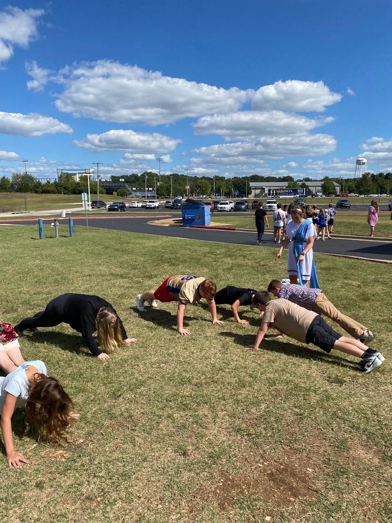 Mrs. Lunsford’s, Mrs. Bearden’s, and Mr. Ditmanson’s 6th Grade Social Studies classes commemorated the end of their Ancient Greece unit with a Harrison Middle School–style Greek Olympics! 🏛️🏅 Students had a blast competing and celebrating history in action! 