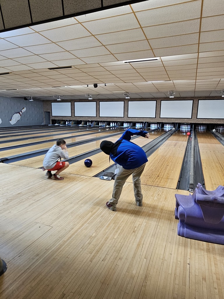 students practicing bowling