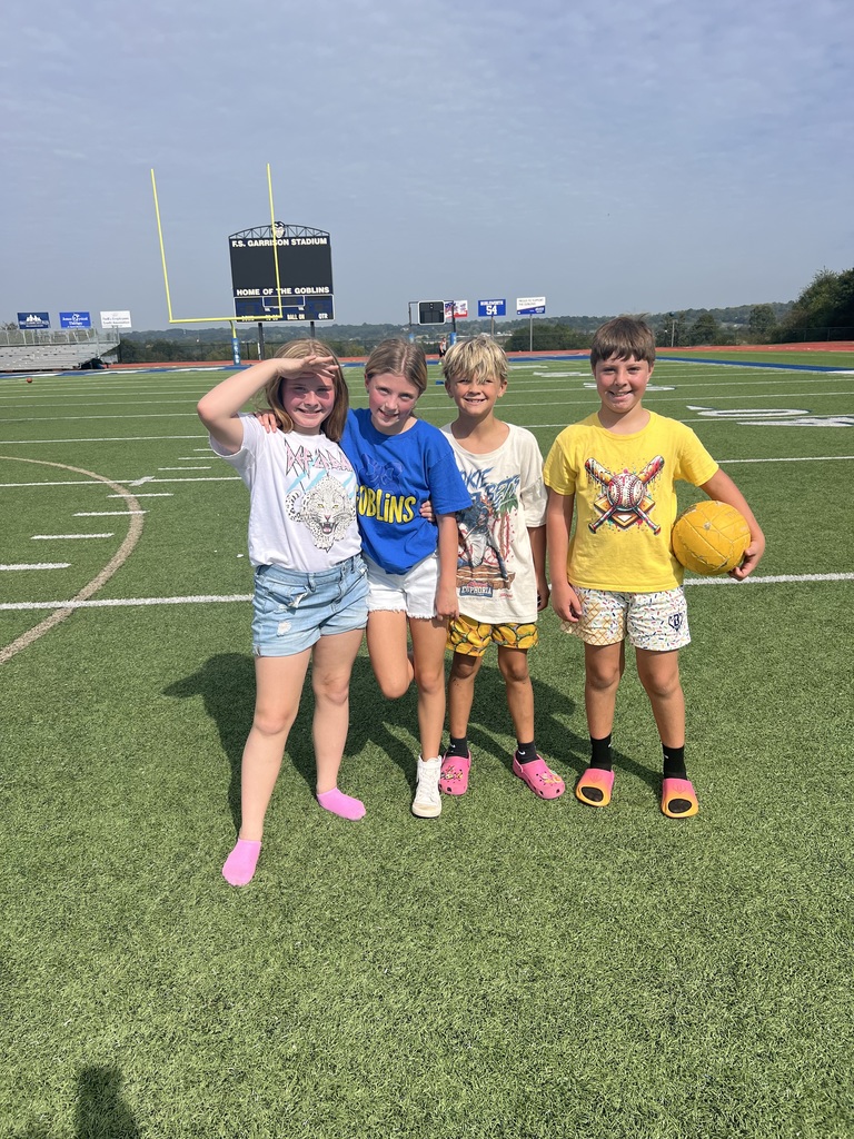 ☀️ Golden Goblin Fun! Harrison Middle School 5th grade students enjoyed the beautiful weather during their 1st Quarter Golden Goblin Event! 🌟  It was a great day to celebrate their hard work and positive choices! 💙💛 #HarrisonMiddleSchool #GreatGoblins #GoldenGoblin #StudentSuccess