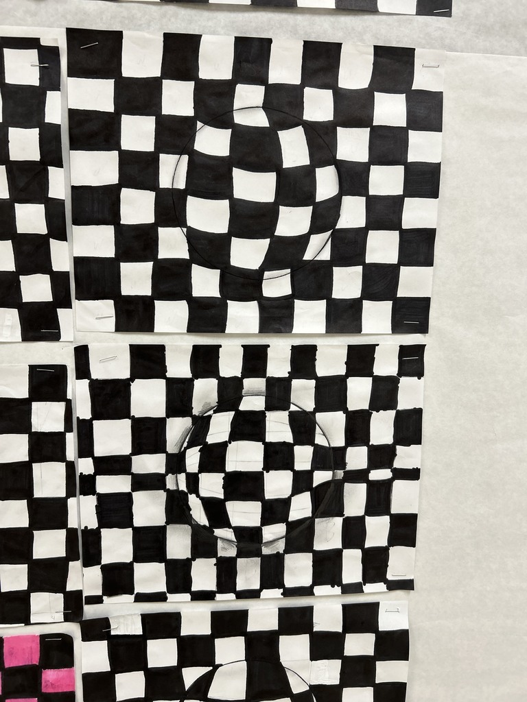 🎨 Optical Illusion Art! Mrs. Morgan’s 5th and 6th grade art students created some amazing optical illusion artwork! 🌀 Their creativity and attention to detail really make these pieces pop! 💙💛  #HarrisonMiddleSchool #GreatGoblins #HMSArt #StudentCreativity
