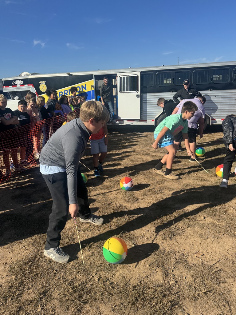 🌾 Farm-Fresh Fun! HMS 5th & 6th graders loved the FFA Agriculture Experience, learning hands-on with real livestock! 🐐🐄  A huge thank you to the Harrison FFA team for bringing this experience to our students! 💙💛 #HarrisonMiddleSchool #GreatGoblins #HarrisonFFA #HandsOnLearning #AgEducation