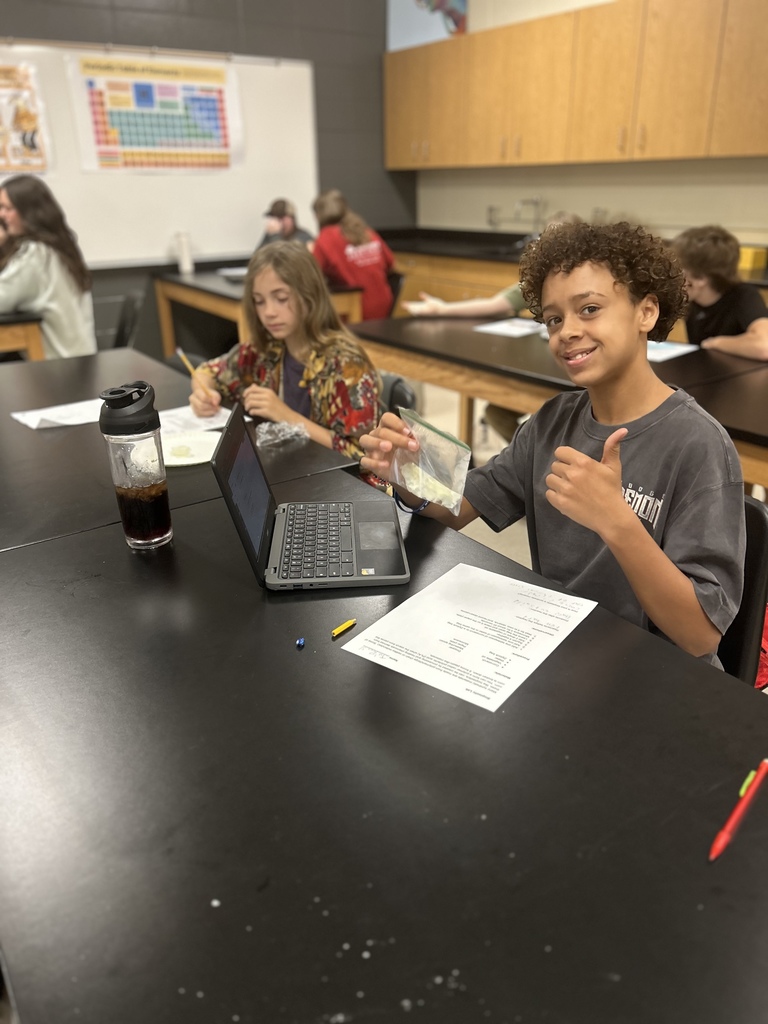 🧪 Science in Action! Mrs. Scoggins’ students explored “Is bioplastic a synthetic material?” 🌱  They learned that bioplastics are made from natural materials like cornstarch or sugarcane — and even made their own in the microwave! 💙💛   #HarrisonMiddleSchool #GreatGoblins #HMSScience #HandsOnLearning #STEMFun #Bioplastics