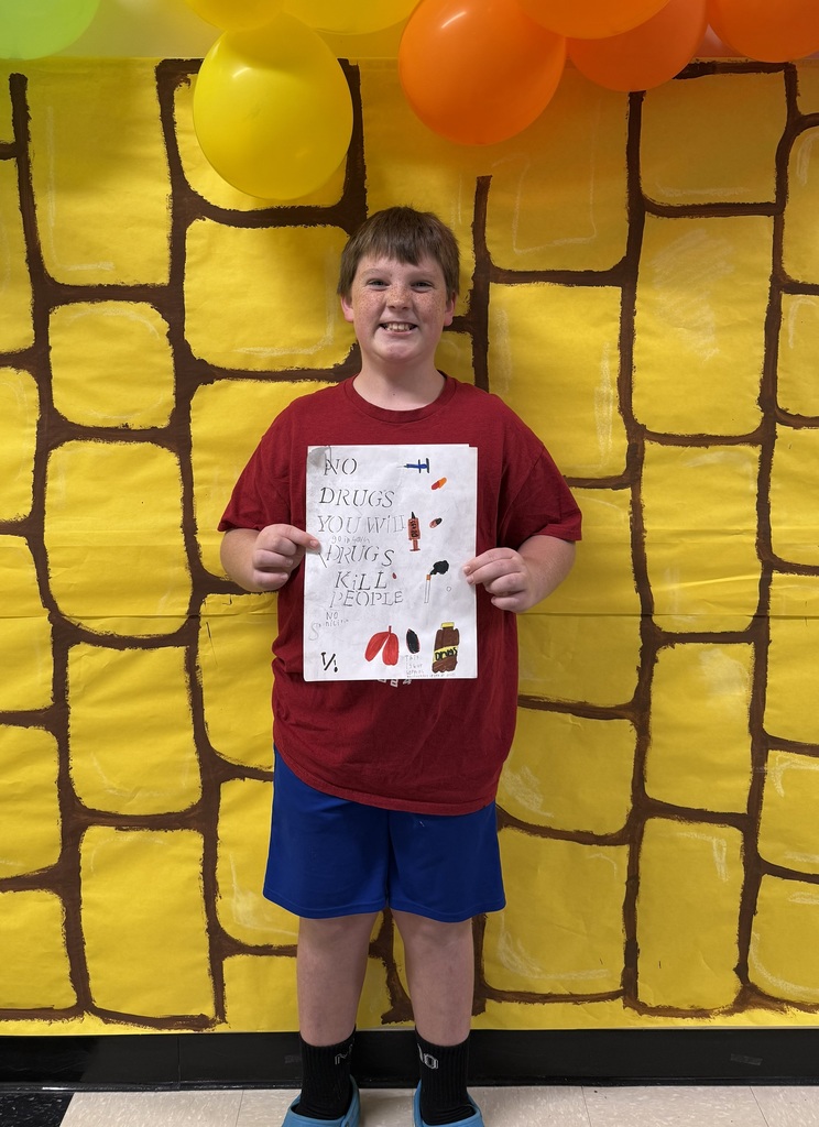 🎨✨ Talented 5th grade HMS Goblins were recognized by the Elks Drug Awareness Program for their outstanding artwork!  Their creative and meaningful posters earned top honors in the Elks Drug Awareness Poster Contest, and their drawings may even appear in the Elks Drug Awareness Coloring Book, The Elks Magazine, or other national Elks publications.  We’re so proud of our young artists for using their creativity to promote a powerful message — staying drug-free! 💙💛 #HMSGoblins #GoblinsShine #DrugFreeAwareness #ElksLodge #StudentSuccess
