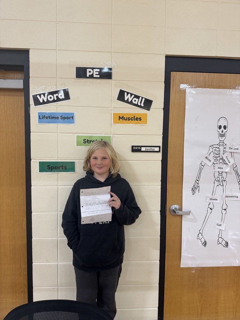 Cross-Curricular Learning at Harrison Middle School! 🏫💪✏️ Coach Klott’s PE classes took learning to the next level by blending Literacy, Writing, and Science into their physical education lessons! Students chose a topic from the PE Word Wall and wrote 2–3 sentences about it, created a graph or picture with a short description, and students were encouraged to provide printed resources for their work.   We love seeing our Goblins make connections across subjects while staying active and engaged! 💛💙 #HMSGoblins #CrossCurriculumLearning #ActiveMindsActiveBodies #WeAreHarrison #GreatGoblins