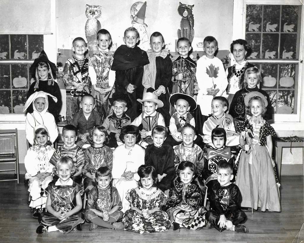 Students from a 1960's kindergarten class at Harrison Public Schools