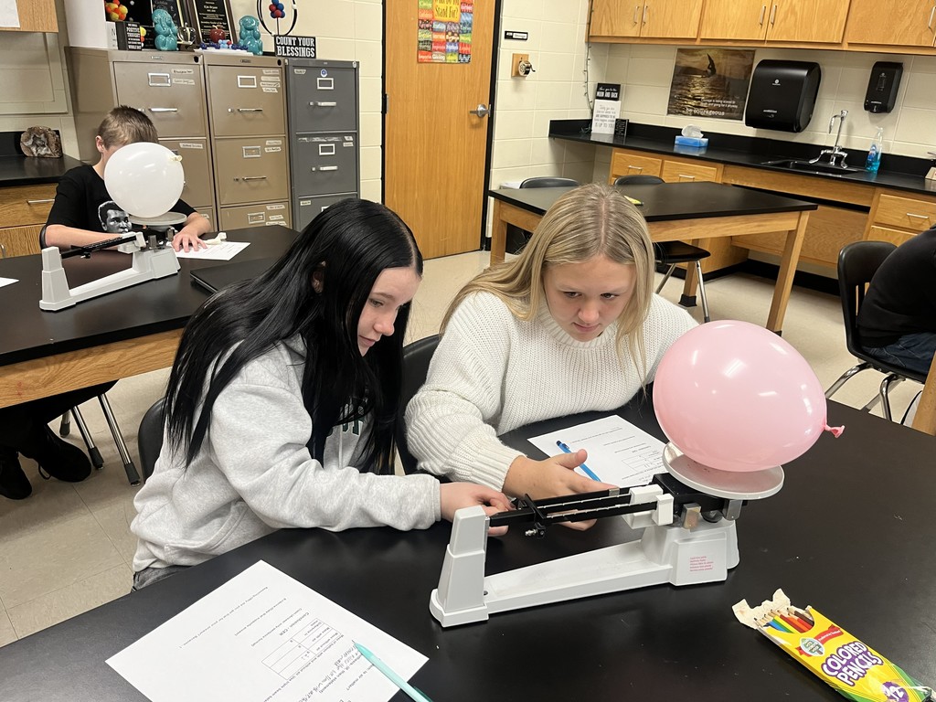 🧪🎈 Is Air Matter? Our 7th-Grade Scientists Say YES!  Mrs. Bryant’s 7th-grade scientists set out to investigate whether air is matter. Using balloons and a triple-beam balance, students compared the mass of a deflated balloon to an inflated one.  They discovered that the inflated balloon weighed more — proving that air has mass and takes up space!  Hands-on experiments like this help students see science in action! 💙💛  #HarrisonMiddleSchool #GreatGoblins #ScienceIsEverywhere #7thGradeScience #HandsOnLearning #FutureScientists