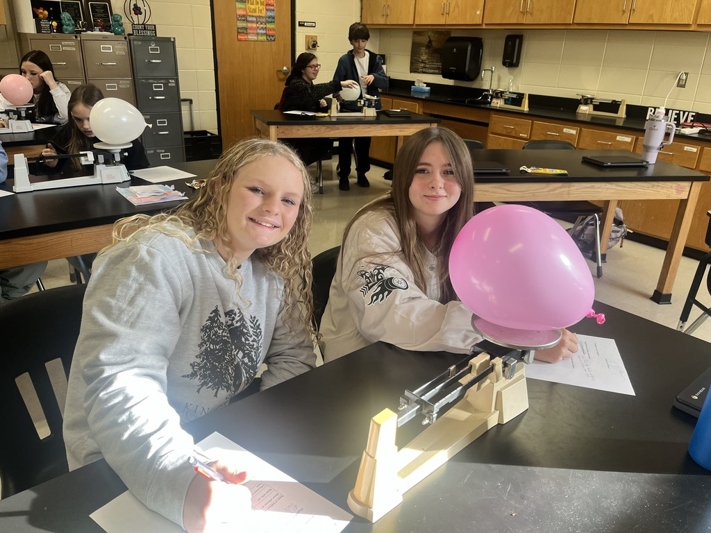 🧪🎈 Is Air Matter? Our 7th-Grade Scientists Say YES!  Mrs. Bryant’s 7th-grade scientists set out to investigate whether air is matter. Using balloons and a triple-beam balance, students compared the mass of a deflated balloon to an inflated one.  They discovered that the inflated balloon weighed more — proving that air has mass and takes up space!  Hands-on experiments like this help students see science in action! 💙💛  #HarrisonMiddleSchool #GreatGoblins #ScienceIsEverywhere #7thGradeScience #HandsOnLearning #FutureScientists