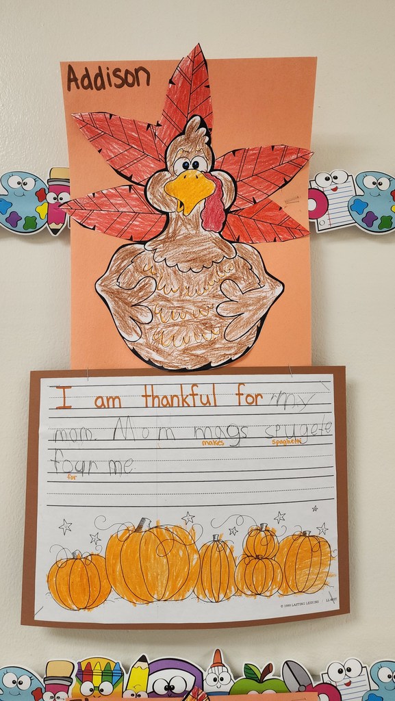 Addison	Thankful for Mom making spaghetti.