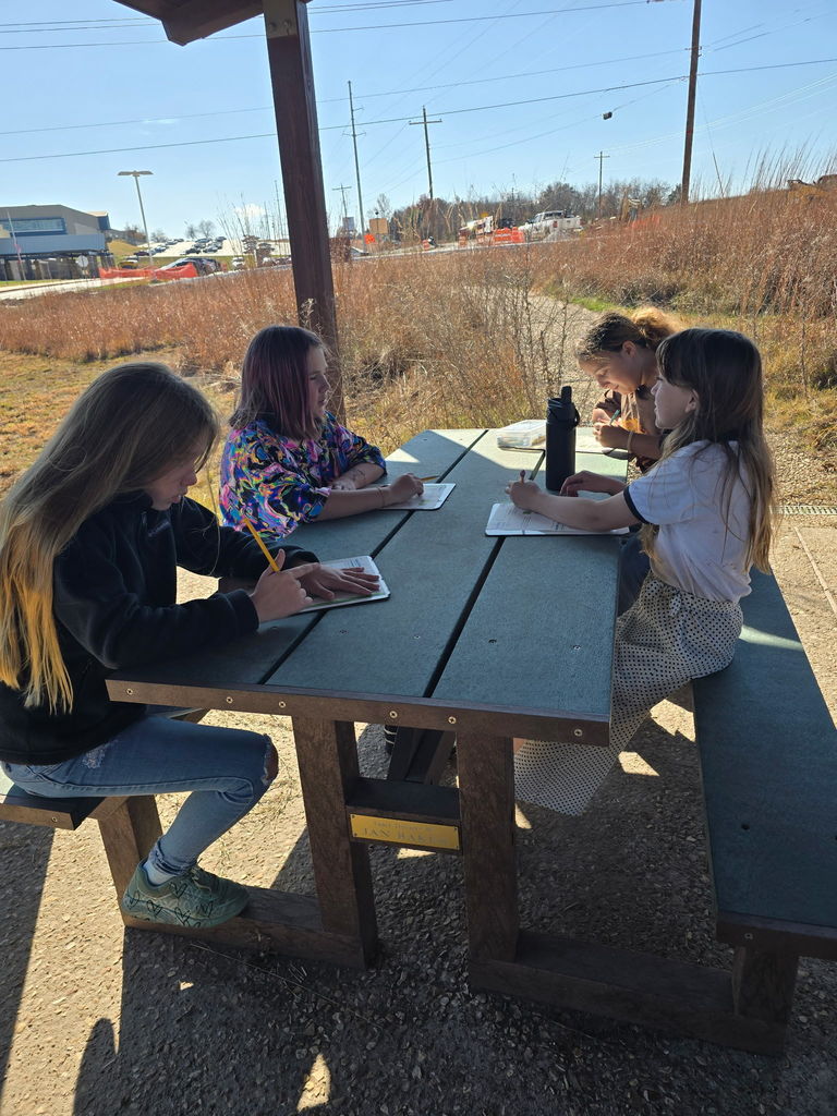 ☀️📘 Outdoor Learning at Its Best! 📘☀️  Mrs. Mathis' math class took advantage of the beautiful 76-degree weather and turned Baker Prairie Natural Area into their very own outdoor classroom today!  A perfect day for fresh air, focused learning, and enjoying the natural beauty around us. 💙💛  #HarrisonMiddleSchool #GreatGoblins #OutdoorLearning #MathClass #BakerPrairie #HandsOnLearning