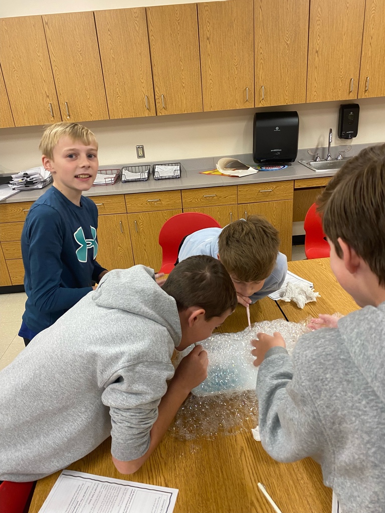 🫧🔬 Cell Membranes With Bubbles! 🔬🫧  Mr. Ditmanson’s science class explored the cell membrane in a fun, hands-on way — using bubbles!  Bubbles make a great model for studying cell membranes because their structure and behavior mimic key properties such as fluidity, flexibility, and self-repair.  What an awesome way to bring science to life! 💙💛  #HarrisonMiddleSchool #GreatGoblins #HMSScience #HandsOnLearning #STEMFun #CellBiology