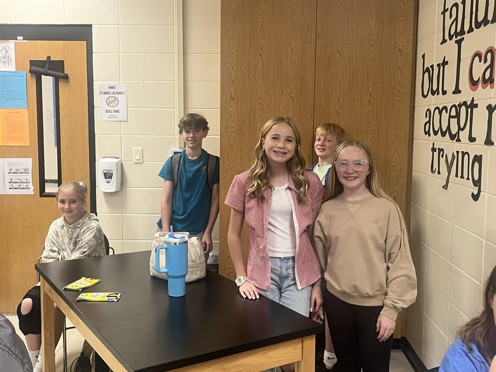 🙏💙 A Message from 7th Grade FCA 💙🙏  In FCA today, Westyn, Hadley, and Bellah shared an encouraging message about trusting in God even when times are hard. They reminded their peers that God has a plan for each of us, and even in moments of anxiety, stress, or struggle, we are called to stay focused and rely on His guidance.  These young ladies did an amazing job speaking truth and encouragement to their classmates. We are so proud of their leadership! 💛  #HarrisonMiddleSchool #GreatGoblins #FCA #FaithInAction #StudentLeaders 