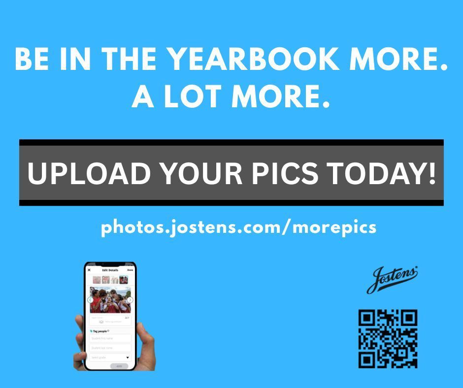 📸 Share Your School Event Photos!  Jostens, our yearbook publisher, is giving families the opportunity to upload photos from school events to be considered for inclusion in our Harrison Middle School yearbook!  If you have pictures from sports events, field trips, Quiz Bowl competitions, or other school activities, we’d love for you to share them.  Please see the flyer below for details on how to upload your photos. Thank you for helping us capture a great year at HMS! 💙💛  #HarrisonMiddleSchool #GreatGoblins #HMSYearbook #ShareYourPhotos #SchoolMemories