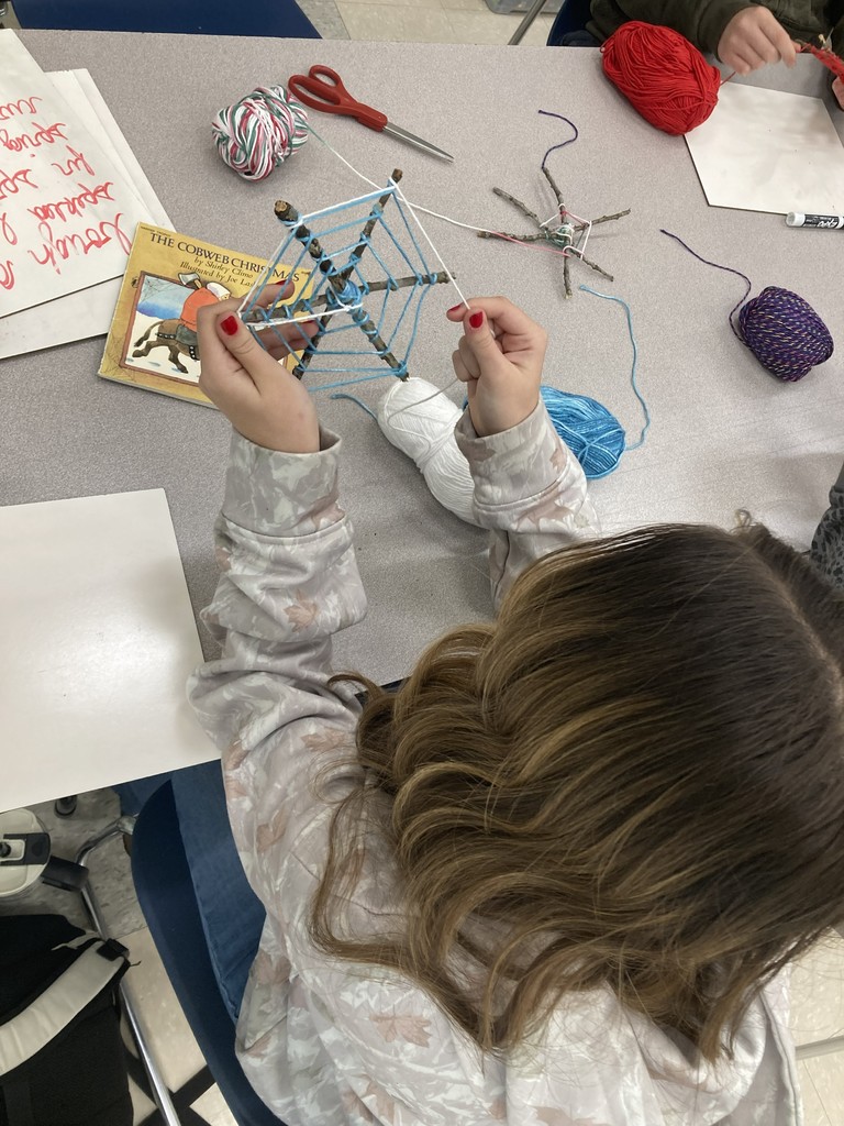 🎄📚 Holiday Spirit in Mrs. Walker’s Class! 📚🎄  Mrs. Walker’s class got into the holiday spirit today by reading Cobweb Christmas by Shirley Climo. This charming folktale shares German holiday traditions — including the story of how tinsel came to be used on Christmas trees!  What a fun and meaningful way to celebrate the season! 💙💛  #HarrisonMiddleSchool #GreatGoblins #HolidayReading #CobwebChristmas #FestiveLearning