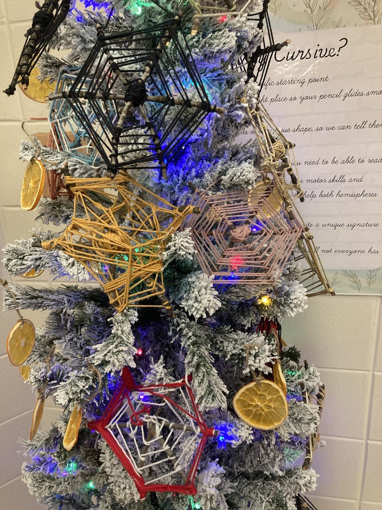 🎄📚 Holiday Spirit in Mrs. Walker’s Class! 📚🎄  Mrs. Walker’s class got into the holiday spirit today by reading Cobweb Christmas by Shirley Climo. This charming folktale shares German holiday traditions — including the story of how tinsel came to be used on Christmas trees!  What a fun and meaningful way to celebrate the season! 💙💛  #HarrisonMiddleSchool #GreatGoblins #HolidayReading #CobwebChristmas #FestiveLearning