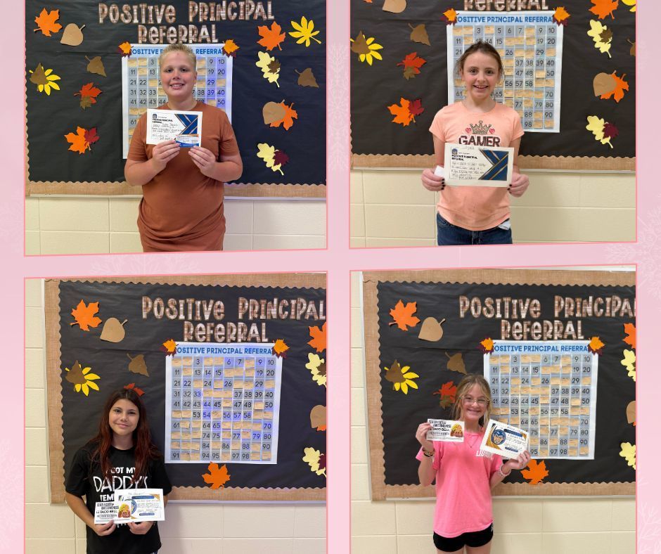 💙🌟 Congratulations, Positive Principal Referral Recipients! 🌟💙 We are so proud of our most recent Positive Principal Referral recipients! Thank you for all you do to make our school a better place. Your kindness, leadership, and hard work truly shine!  Keep up the great work, Great Goblins! 💛  #HarrisonMiddleSchool #GreatGoblins #PositivePrincipalReferral #StudentLeaders #ProudMoment