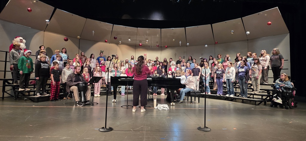 🎶 Our 7th and 8th Grade Choir students are hard at work this morning getting ready for tonight’s concert!  📅 Tuesday, December 9 ⏰ 6:00 PM 📍 Harrison Performing Arts Center  Enjoy this small sample of their performance, and come celebrate the season tonight with the beautiful voices of our talented students. We hope to see you there! 💙💛  #HarrisonMiddleSchool #GreatGoblins #HMSChoir #FineArts #ChristmasConcert