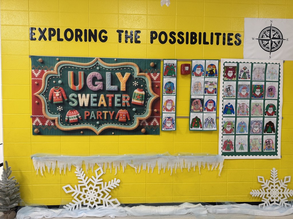 A huge thank you to Haley Bright and her son, Walker, for turning our Pioneer Hallway into a magical Winter Wonderland! ❄️✨  Their creativity, hard work, and festive spirit transformed the space for the holiday season. Our students LOVE walking through the hallway each day and enjoy seeing their own work added to the festive feel! 💙💛  Thank you for helping make HMS shine!    #HarrisonMiddleSchool #GreatGoblins #HolidaySpirit #ChristmasAtHMS #FestiveFun