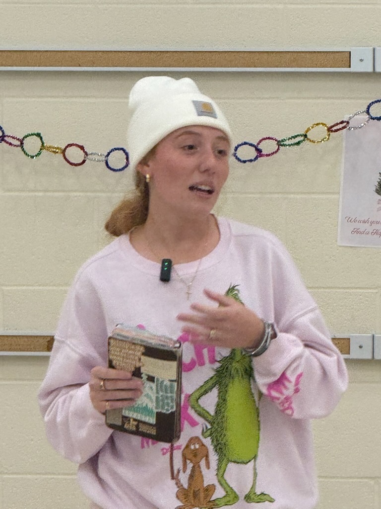 ✨ A message from our Jr. High FCA today! ✨  Our guest speaker was Brooklyn Wright — full-time FCA staff member and former Razorback track athlete! She shared an inspiring message titled “What Is the Story REALLY About?”  Brooklyn reminded students of the true meaning of Christmas found in Luke 1–2 and encouraged us to think about who is writing our story. Are we focused on our own success, desires, and plans… or are we fixing our eyes on God — the Author of our lives — who guides our steps and transforms our story through His love, mercy, grace, and His Son, Jesus?  We’re grateful for her encouragement and the meaningful start to our day. 🙏💙    🍕 Thank You! 🍕 A huge thank you to Woodland Heights Baptist Church and Shelton Construction for the generous pizza donation! Our students and staff truly appreciate your kindness and support. 💙💛