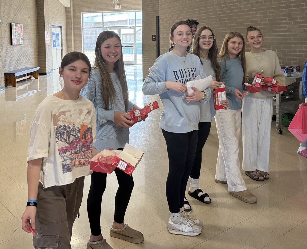 Christmas Spirit Week, Dec. 8th - 13th, Student Council members collected canned and packaged food donations. Whether it was canned goods, pasta, or rice, every single item donated made a big difference.   Each grade competed to donate the most food. It’s a time when we focus not just only on receiving, but on showing kindness and helping others. Our wonderful 5th graders have truly shown the spirit of Christmas by winning the contest. To celebrate, our Student Council members made a presentation to the entire 5th grade class. Each student received a candy cane and a heartfelt "thank-you" for thinking of others during this season of giving.