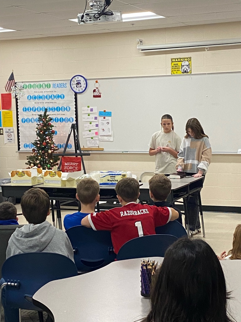 🎄✨ A Message from 6th Grade FCA ✨🎄  Karsyn and Scarlett did an amazing job at FCA this week as they shared the Christmas story with our members. Thank you both for your leadership and for spreading such a meaningful message! 💙✝️