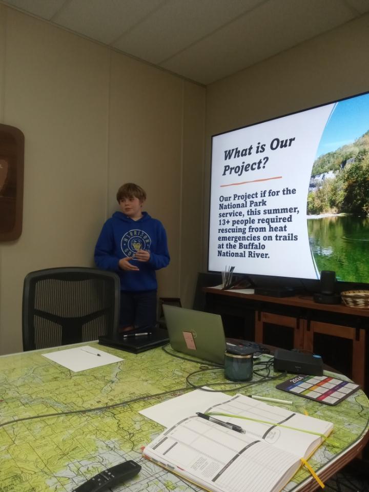 EAST students met with their Community Partners from the National Park Service back in the fall to get the ball rolling on their EAST project, Trailblazer’s Guide! 🌲🗺️ They’ll be working together to install signage and a temperature monitor near the Compton Trailhead. More information is coming soon!  #HMSEAST #EASTProgram #CommunityPartners #NationalParkService #TrailblazersGuide #StudentInnovation #OutdoorEducation #GoblinPride