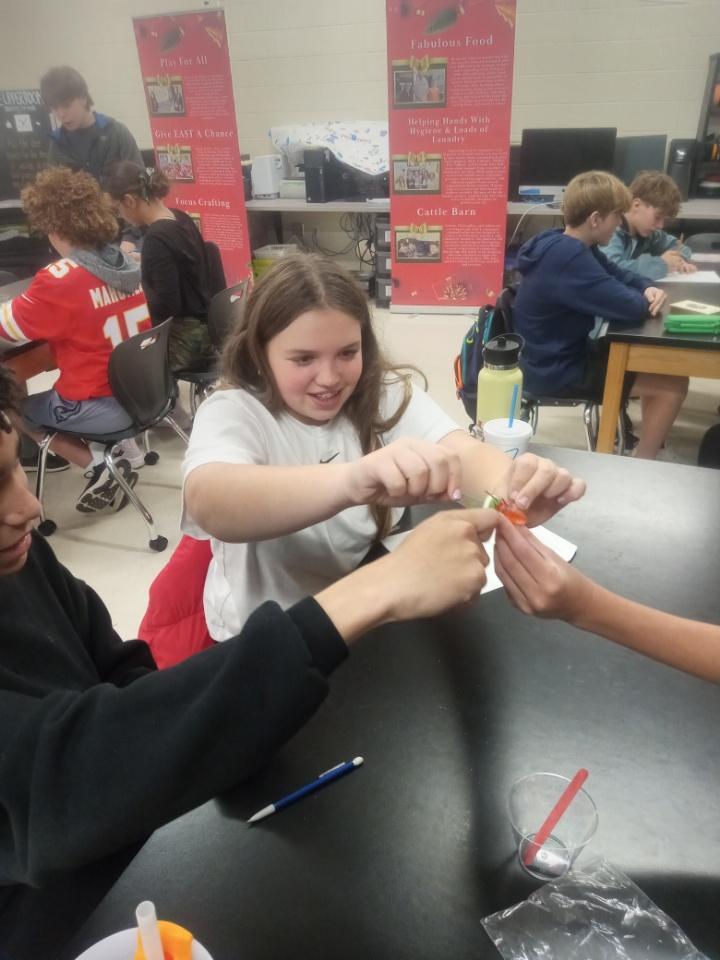 Teambuilders are a big part of helping our EAST students grow essential skills used in EAST and throughout student life. 💡🤝 Through these activities, students learn to cooperate, communicate, problem-solve, compete with sportsmanship, lead, create, and more.  Here are a few photos from several teambuilders we’ve done in EAST this year!  #HMSEAST #EASTProgram #StudentLeadership #TeamBuilding #ProblemSolvers #FutureLeaders #GoblinPride