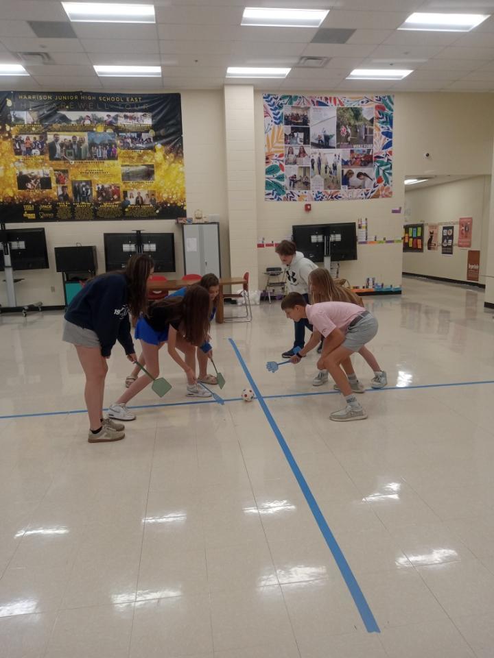 Teambuilders are a big part of helping our EAST students grow essential skills used in EAST and throughout student life. 💡🤝 Through these activities, students learn to cooperate, communicate, problem-solve, compete with sportsmanship, lead, create, and more.  Here are a few photos from several teambuilders we’ve done in EAST this year!  #HMSEAST #EASTProgram #StudentLeadership #TeamBuilding #ProblemSolvers #FutureLeaders #GoblinPride