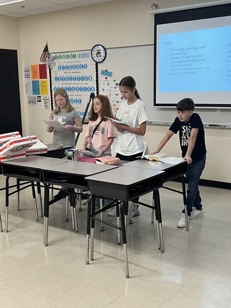 A message from our 5th Grade FCA 💙 Students from the Lions team shared a powerful message about how we all go through different seasons in life—much like the seasons of the year. No matter what season we may be facing, they reminded us that God is always with us.  They also handed out bracelets with Bible verses as a reminder of God’s constant presence and love. Thank you for sharing such an encouraging message!
