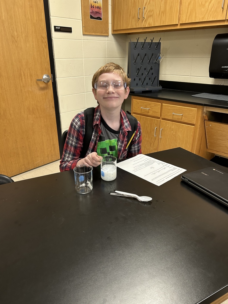 Mrs. Scoggins' s science class was studying evidence of a chemical reaction today! Students mixed two clear solutions together and observed the formation of a precipitate, showing that a chemical change had taken place. 🧪✨
