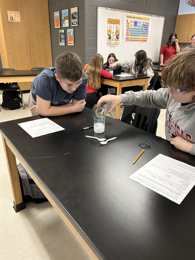 Mrs. Scoggins' s science class was studying evidence of a chemical reaction today! Students mixed two clear solutions together and observed the formation of a precipitate, showing that a chemical change had taken place. 🧪✨