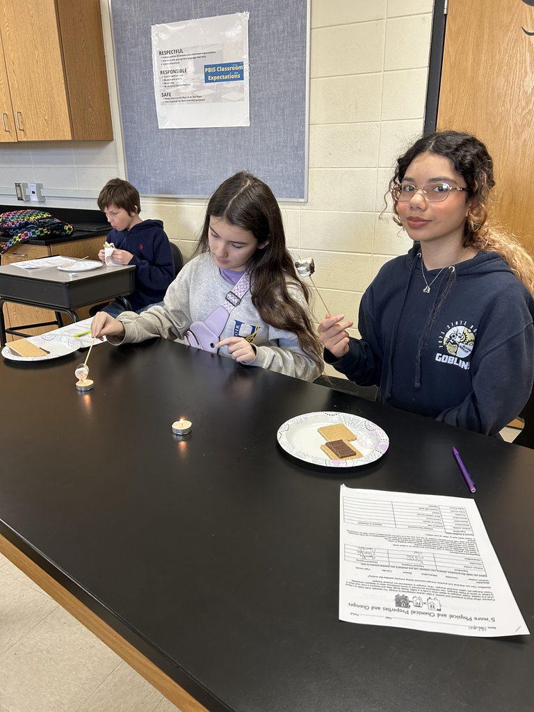 🔥🍫 Mrs. Scoggins’ Science Class enjoyed a tasty S’mores Lab! Students learned about the chemical and physical changes that happen when making a s’more— 🧩 breaking graham crackers 🍫 melting chocolate 🔥 marshmallow browning and caramelization  Science has never tasted so good! 😄🧪 #ScienceLab #ChemicalChanges #PhysicalChanges #LearningIsFun #STEMEducation