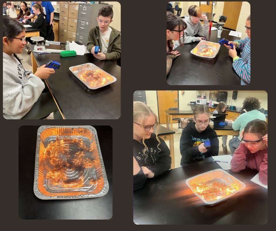 🔥⚡ Science in action in Mrs. Bryant’s and Mrs. Scoggin’s classes! Students used steel wool and a 9-volt battery to explore physical and chemical changes. When the steel wool heated up and glowed, they observed a true chemical reaction as iron oxide formed. Hands-on learning never looked so bright! 🧪✨     #HandsOnLearning #STEM #ScienceClass #ChemistryInAction #RealWorldScience #FutureScientists #MiddleSchoolScience #InquiryBasedLearning