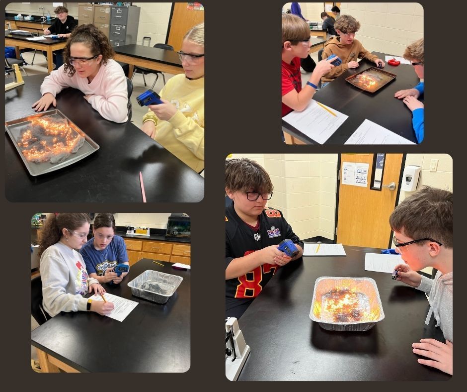 🔥⚡ Science in action in Mrs. Bryant’s and Mrs. Scoggin’s classes! Students used steel wool and a 9-volt battery to explore physical and chemical changes. When the steel wool heated up and glowed, they observed a true chemical reaction as iron oxide formed. Hands-on learning never looked so bright! 🧪✨     #HandsOnLearning #STEM #ScienceClass #ChemistryInAction #RealWorldScience #FutureScientists #MiddleSchoolScience #InquiryBasedLearning