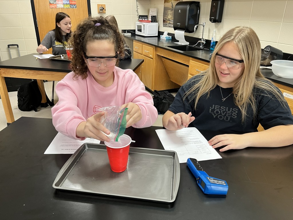 🧪 Science in Action! Mrs. Bryant’s students combined calcium chloride and water to determine whether the reaction was endothermic or exothermic. By observing the temperature change, students discovered that the reaction was exothermic—releasing heat! Hands-on learning makes science come alive! 🔥👩‍🔬👨‍🔬  #STEM #ScienceClass #HandsOnLearning #MiddleSchoolScience #Experiments #ChemistryInAction #LearningByDoing #FutureScientists #ScienceEducation #ClassroomFun