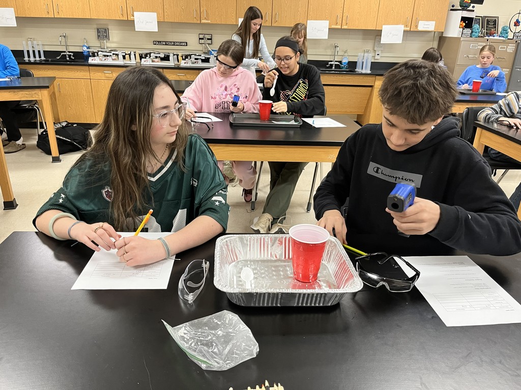 🧪 Science in Action! Mrs. Bryant’s students combined calcium chloride and water to determine whether the reaction was endothermic or exothermic. By observing the temperature change, students discovered that the reaction was exothermic—releasing heat! Hands-on learning makes science come alive! 🔥👩‍🔬👨‍🔬  #STEM #ScienceClass #HandsOnLearning #MiddleSchoolScience #Experiments #ChemistryInAction #LearningByDoing #FutureScientists #ScienceEducation #ClassroomFun