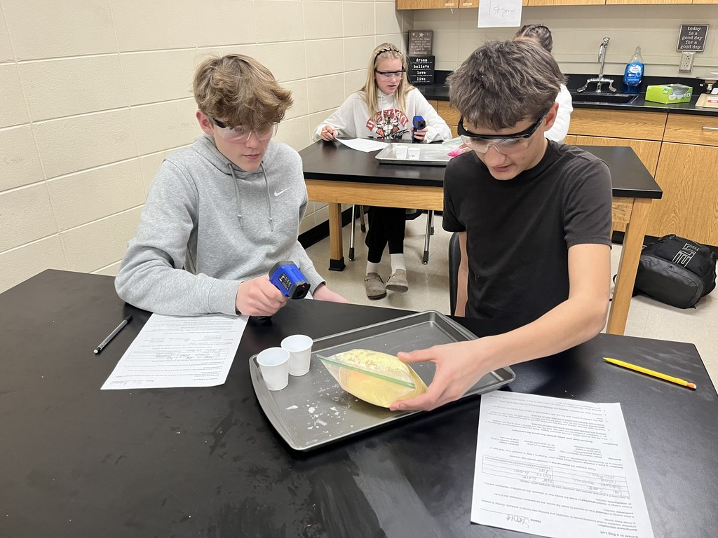 Sunset in a Bag Lab 🌅🧪 Students mixed phenol red, water, baking soda, and calcium chloride to observe evidence of a chemical reaction. As the substances reacted, students noticed exciting color and temperature changes—clear signs that a chemical change had occurred! This hands-on, visual lab helped reinforce key concepts of chemical reactions while exploring endothermic vs. exothermic processes. Learning science through experimentation makes it even more memorable!  #SunsetInABag #ScienceInAction #HandsOnLearning #ChemicalReactions #MiddleSchoolScience #STEMLearning #FutureScientists #LabDay #Endothermic #Exothermic #LearningByDoing #ScienceIsFun
