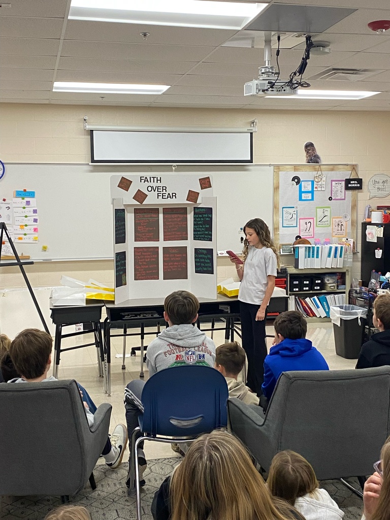 Message from 6th Grade FCA A big thank you to Mia for sharing a powerful message about Faith Over Fear during 6th Grade FCA! 💙 The students were encouraged and inspired by her words. We appreciate her willingness to lead and speak truth to our students!