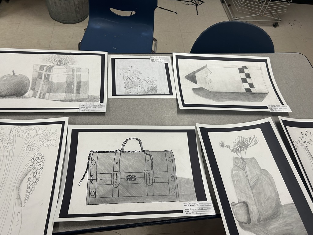 ✏️🎨 Art in Action! 🎨✏️  Mrs. Morgan’s 5th and 6th grade students have been hard at work creating still art pencil drawings, and their creativity truly shines! This is an incredibly talented group of students, and their attention to detail and artistic growth is impressive.  We are so proud of the dedication and effort these students put into their artwork—great job, artists! 👏✨  #HarrisonMiddleSchool #StudentArt #StillLifeArt #PencilDrawing #YoungArtists #ArtClass #CreativeStudents #ProudMoment