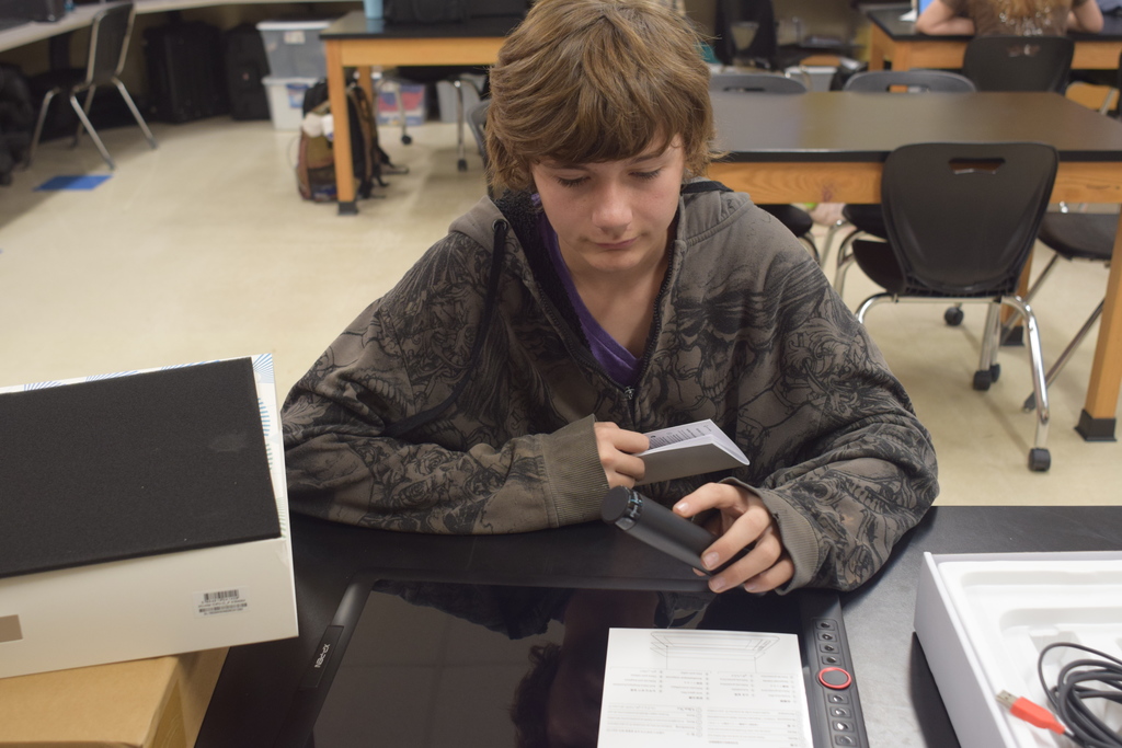 🎨💻 EAST@HMS Upgrade Grant in Action! 💻🎨  Here’s another item our EAST@HMS students purchased using Upgrade Grant funds—the XP-Pen Artist 15.6 Pro Drawing Tablet!  Dean, one of our resident artists, has taken on the responsibility of learning how to use this new tool and then training other EAST students to use it as well. We are excited to see how this technology will inspire creativity and collaboration within our program.  We can’t wait to see what you create, Dean! 👏✨  #EASTatHMS #UpgradeGrant #StudentArtists #DigitalArt #CreativeTechnology #StudentLeadership #ArtAndTechnology #HarrisonMiddleSchool